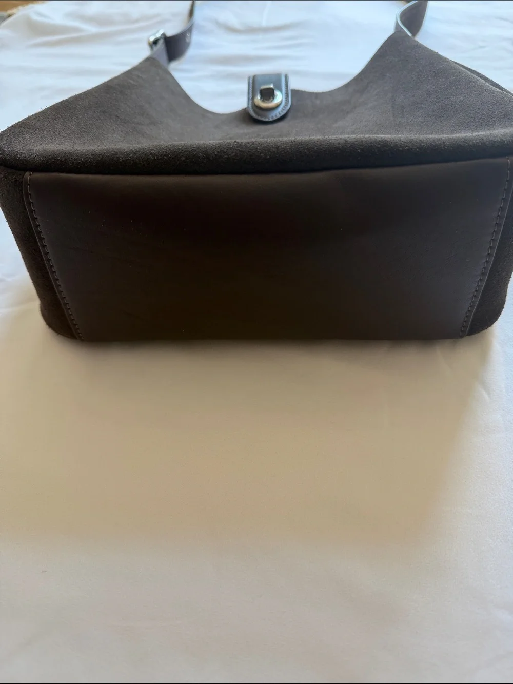 Coach Brown Suede Crossbody Handbag JLN!